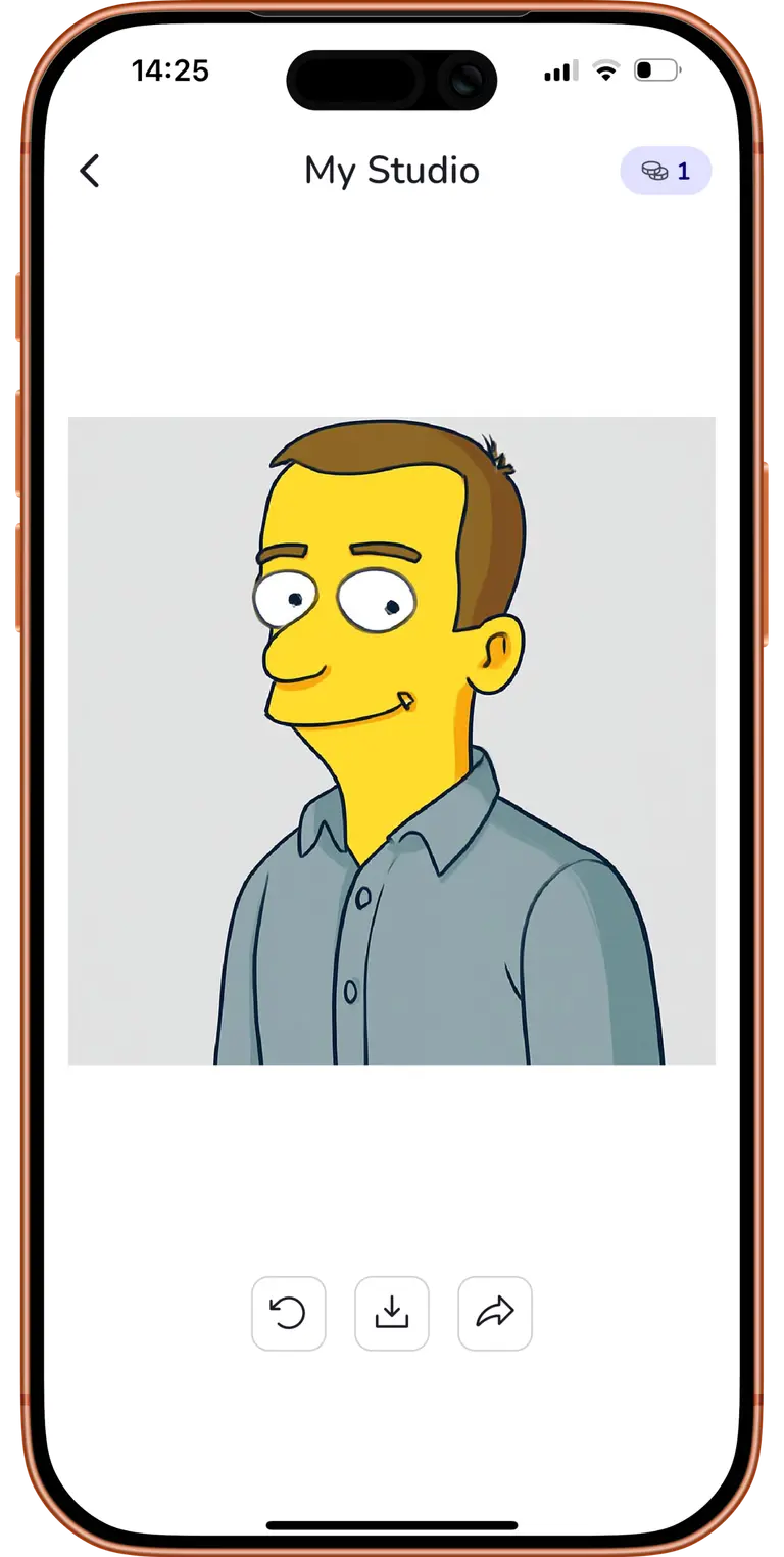 HD Export & Sharing - Animize cartoon photo feature